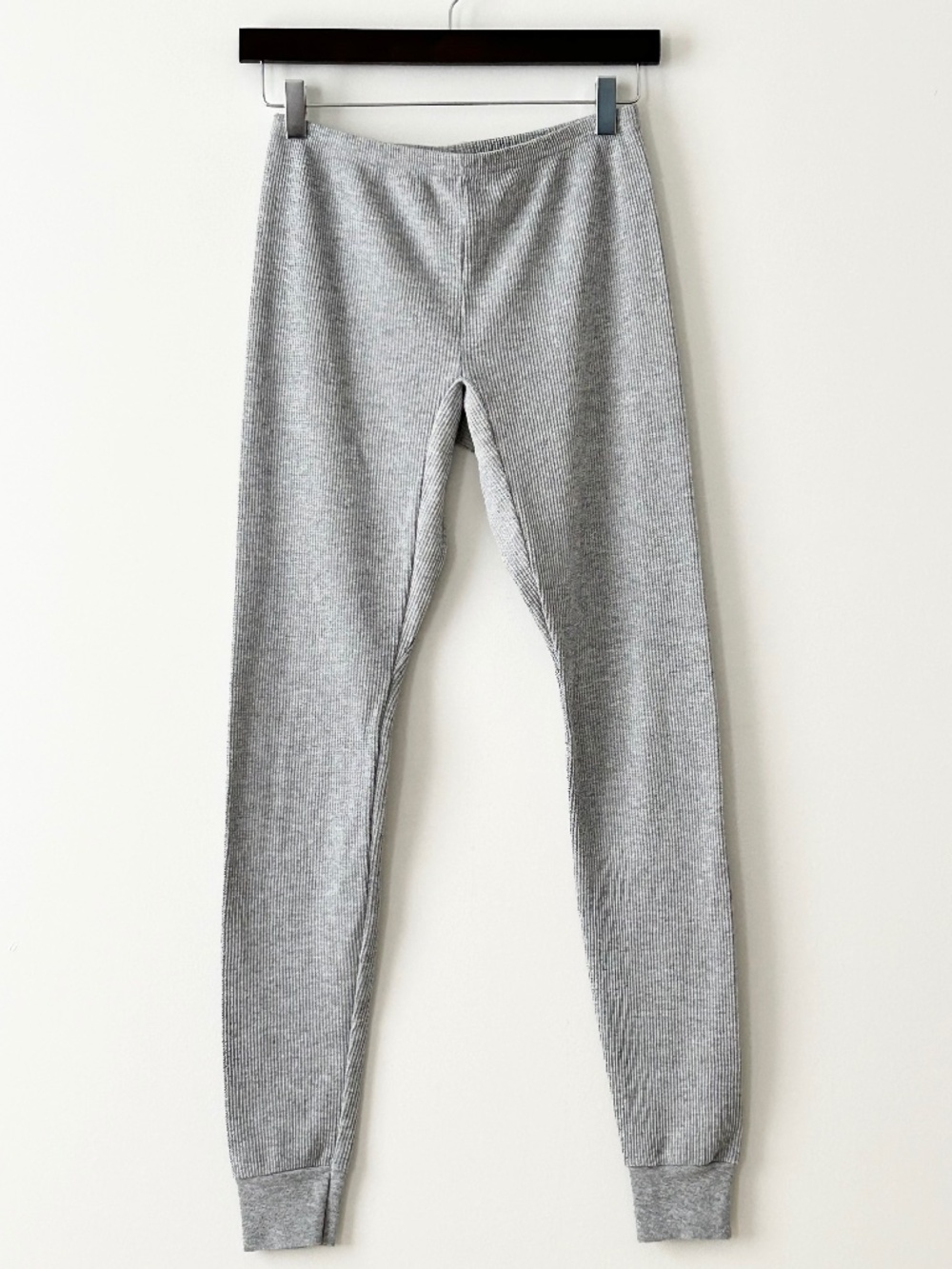 Fruit Of The Loom Gray Thermal Waffle Knit Leggings